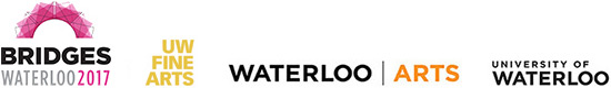 Bridges 2017, UW Fine Arts, and University of Waterloo logos
